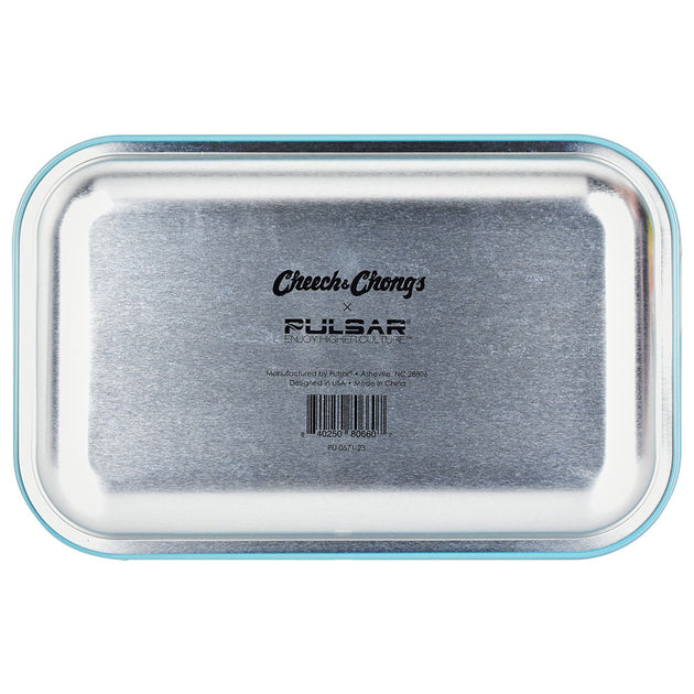 Metal Herb Rolling Tray & Lid  Cheech & Chong Logo - Pulsar – Pulsar  Vaporizers