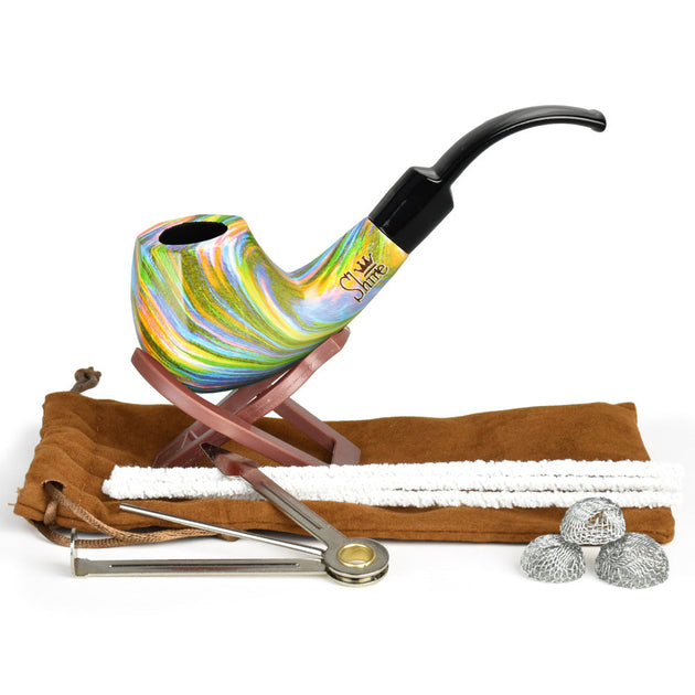 Shire Pipes Bent Brandy Rainbow Tobacco Pipe | Traditional Pipes
