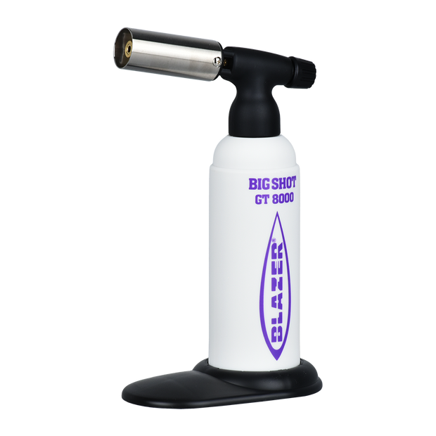 Blazer Big Shot GT8000 Torch Lighter | White & Purple Logo