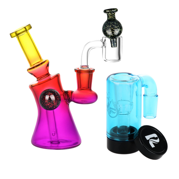 Candy Craze Dab Rig, Oil Reclaimer, & Carb Cap Bundle