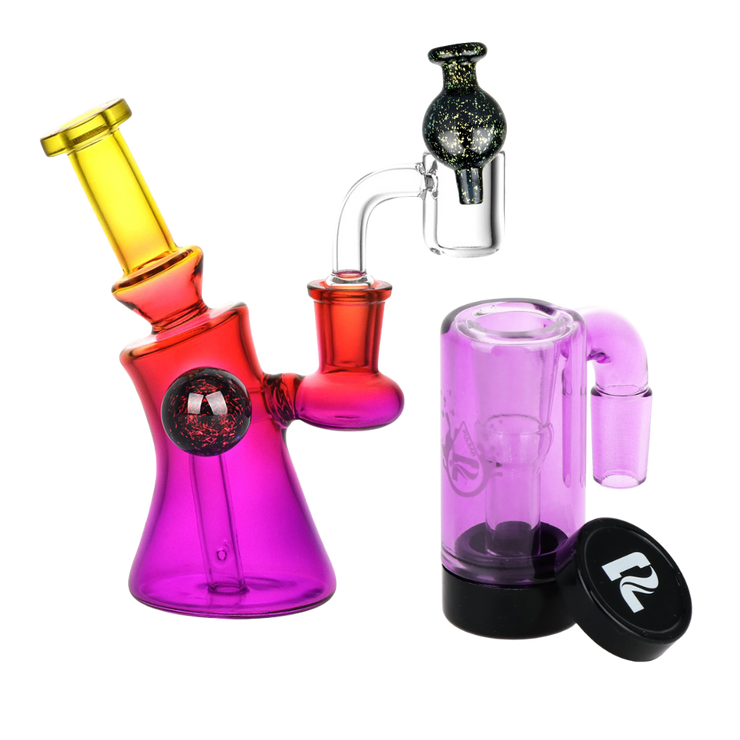 Candy Craze Dab Rig, Oil Reclaimer, & Carb Cap Bundle