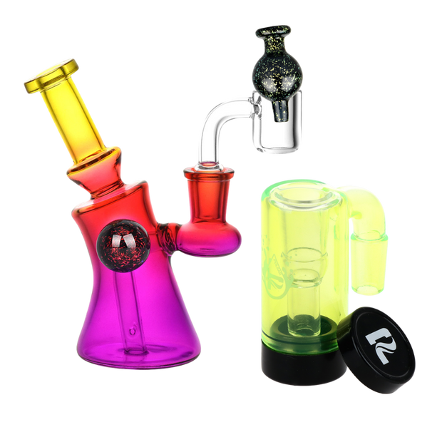 Candy Craze Dab Rig, Oil Reclaimer, & Carb Cap Bundle