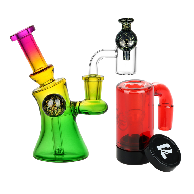 Candy Craze Dab Rig, Oil Reclaimer, & Carb Cap Bundle