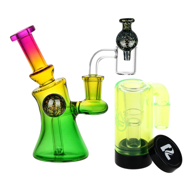 Candy Craze Dab Rig, Oil Reclaimer, & Carb Cap Bundle