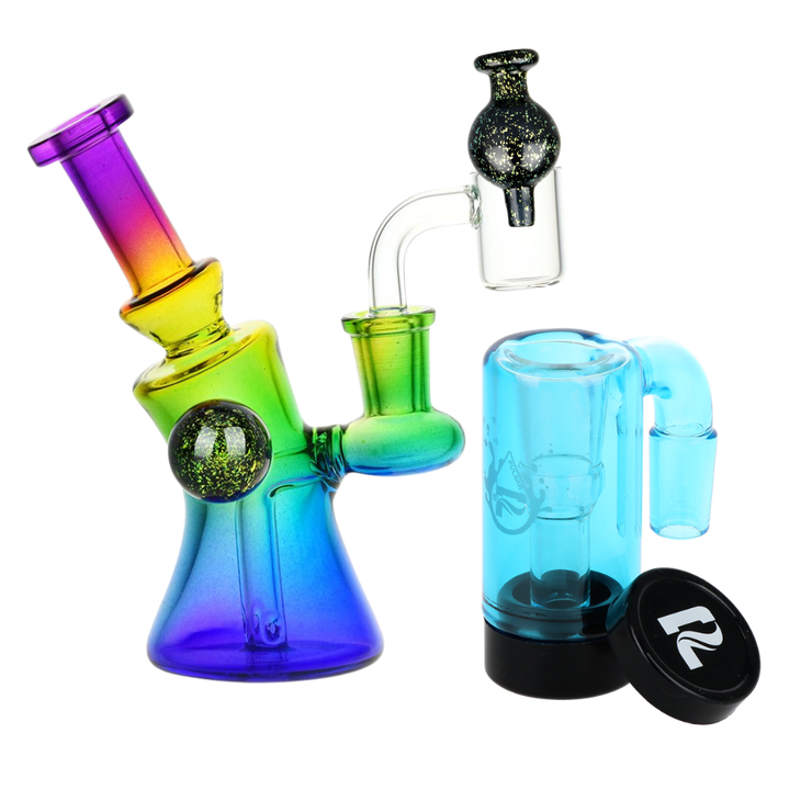 Candy Craze Dab Rig, Oil Reclaimer, & Carb Cap Bundle