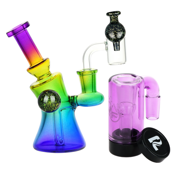 Candy Craze Dab Rig, Oil Reclaimer, & Carb Cap Bundle