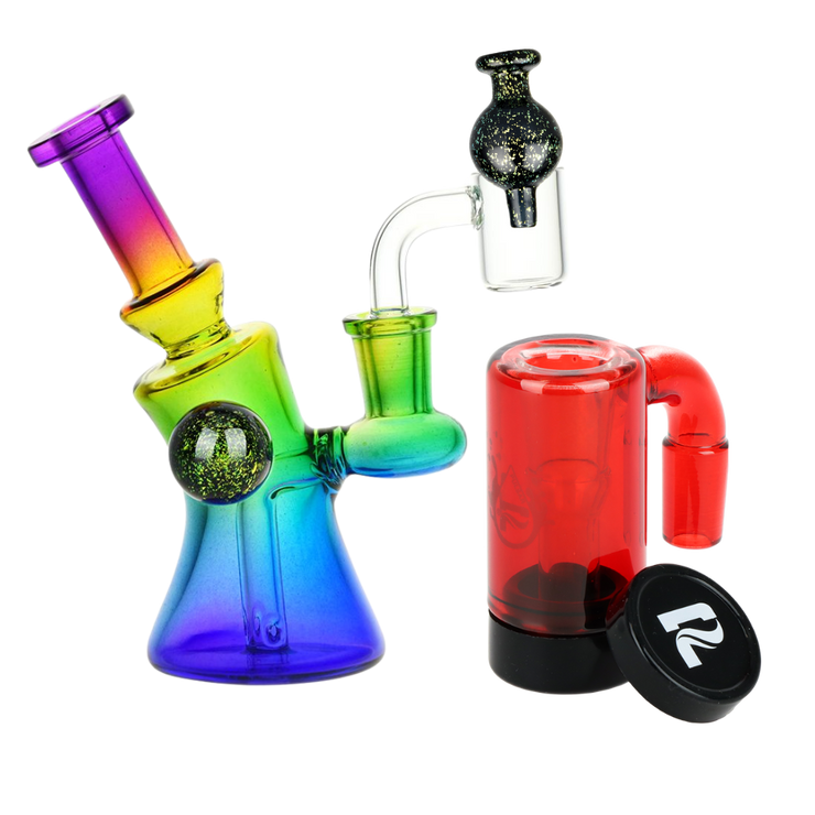 Candy Craze Dab Rig, Oil Reclaimer, & Carb Cap Bundle