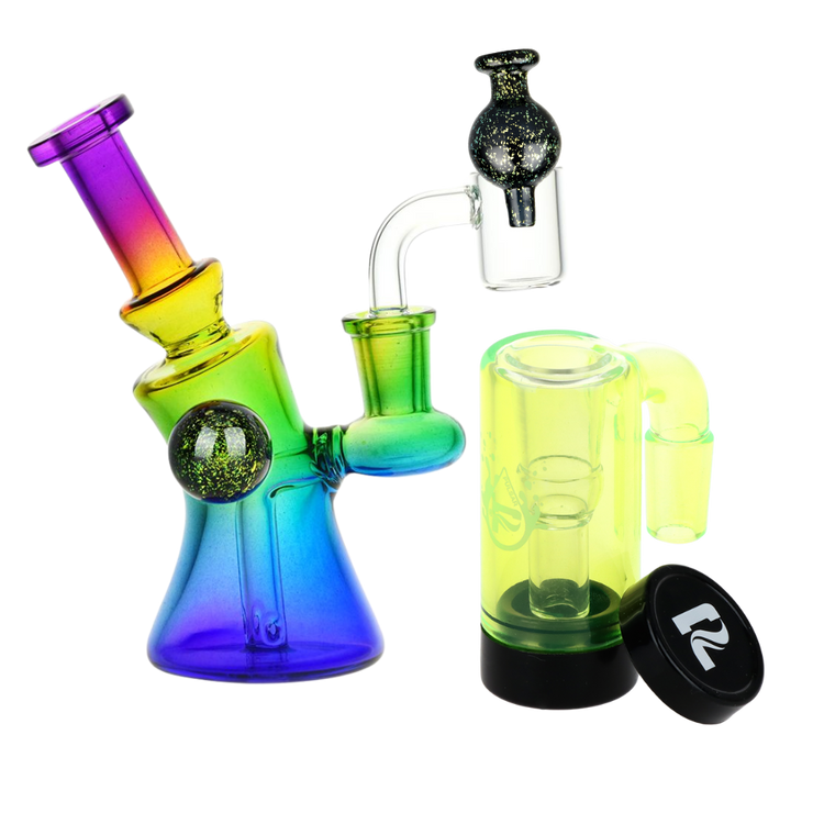 Candy Craze Dab Rig, Oil Reclaimer, & Carb Cap Bundle