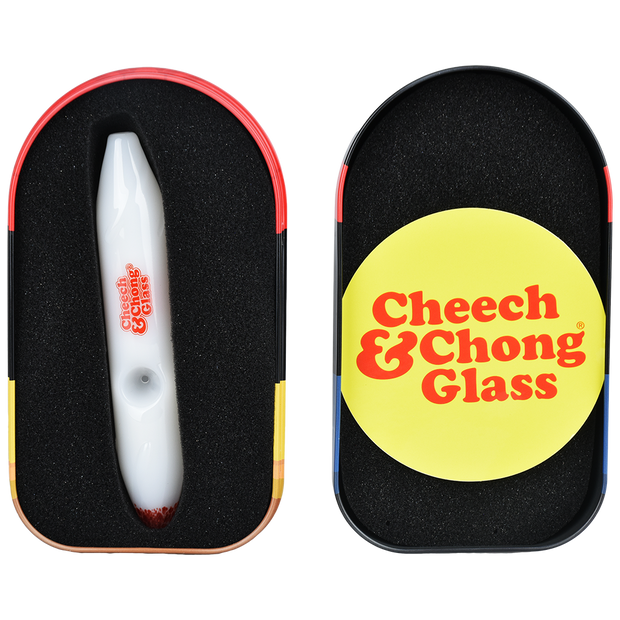 Cheech & Chong Glass Hand Pipe | Labrador Grande Joint | Collector's Tin