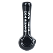 Cheech & Chong Glass Spoon Pipe | Dave's Not Here, Man | Top View