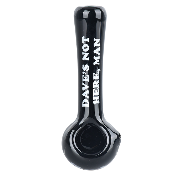 Cheech & Chong Glass Spoon Pipe | Dave's Not Here, Man | Top View