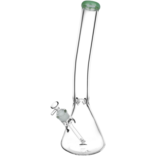 Classic Glass Bent Neck Beaker Bong | Extra Large Size | Front View