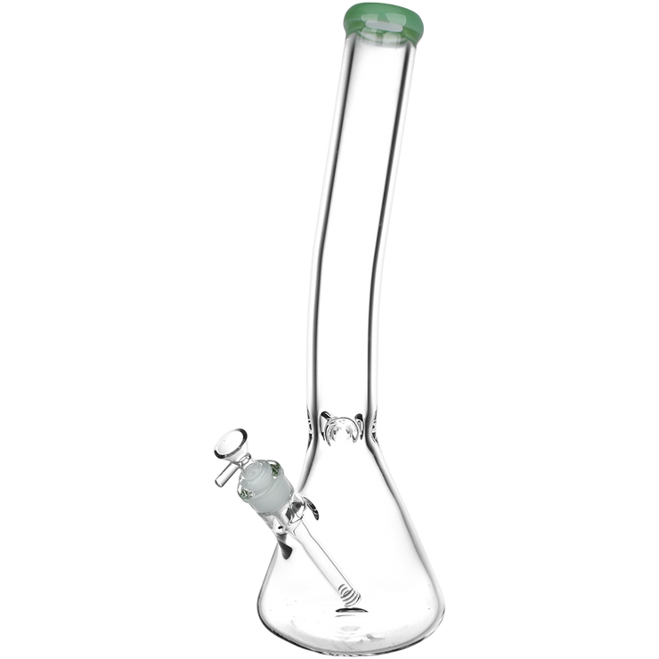 Classic Glass Bent Neck Beaker Bong | Extra Large Size | Front View