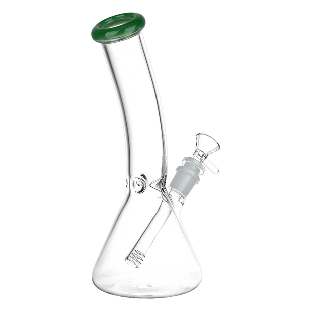 Classic Glass Bent Neck Beaker Bong | Medium Size | Back View