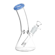 Classic Glass Bent Neck Beaker Bong | Small Size | Back View