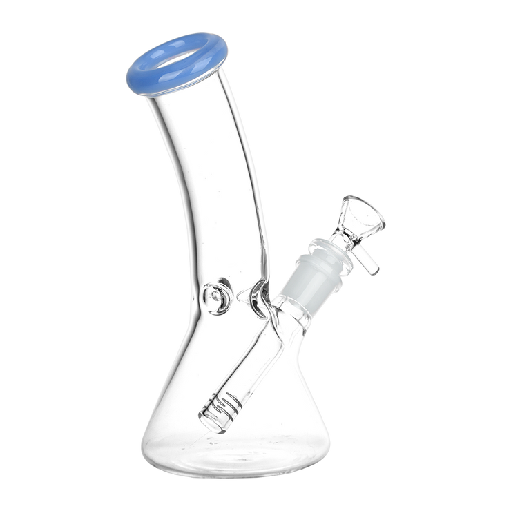 Classic Glass Bent Neck Beaker Bong | Small Size | Back View