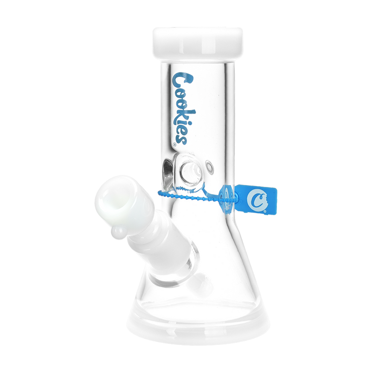 Cookies Mighty Mini Beaker Bong & Grinder Set | Clear & White Accents | Cookies Mighty Mini Beaker Bong & Grinder Set | Clear & White Accents | Bong