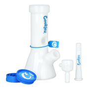 Cookies Mighty Mini Beaker Bong & Grinder Set | All White | Contents