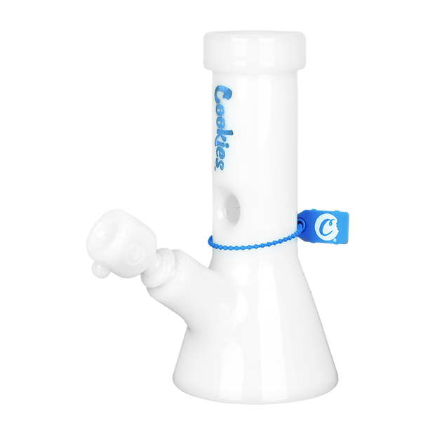 Cookies Mighty Mini Beaker Bong & Grinder Set | All White | Bong