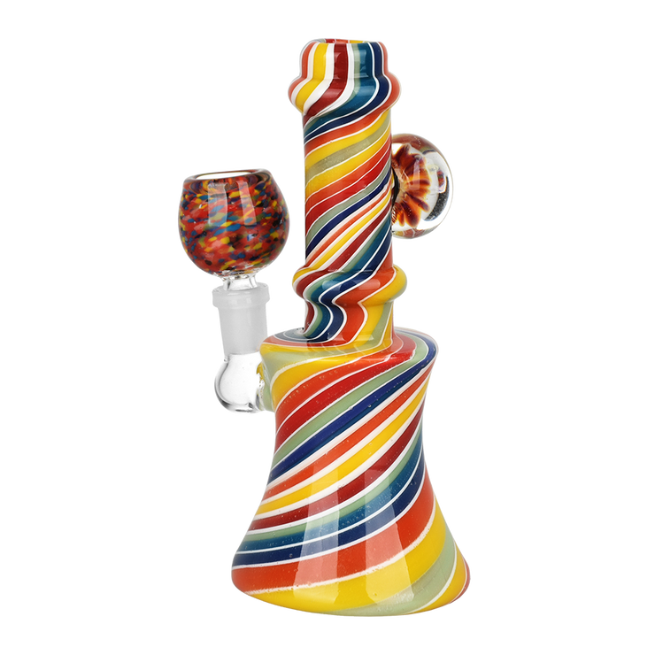 Flowering Rainbow Ripple Bong | Back View