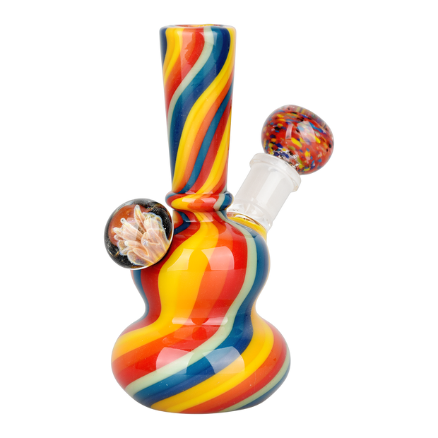 Flowering Rainbow Swirl Bong | Back View