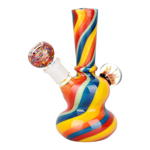 Flowering Rainbow Swirl Bong | Front View