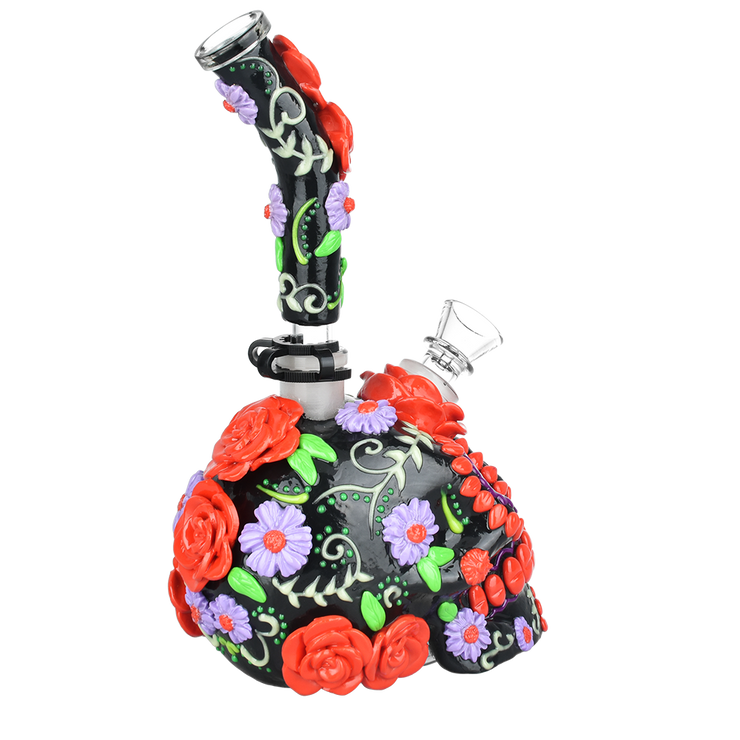 Flowering Sugar Skull Bong | Back View