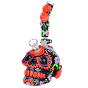 Flowering Sugar Skull Bong | Front View