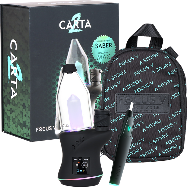 Focus V Carta 2 MAX Electric Dab Rig & Saber Hot Knife Bundle | Black