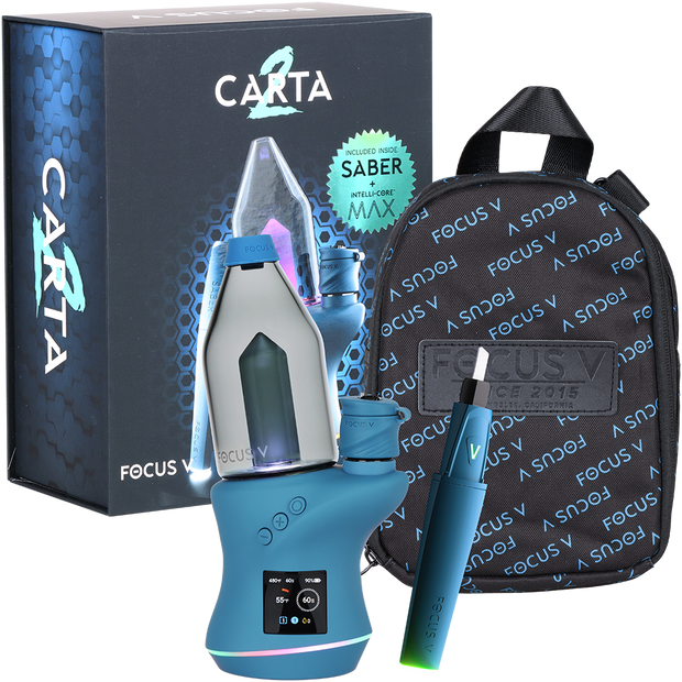 Focus V Carta 2 MAX Electric Dab Rig & Saber Hot Knife Bundle | Midnight