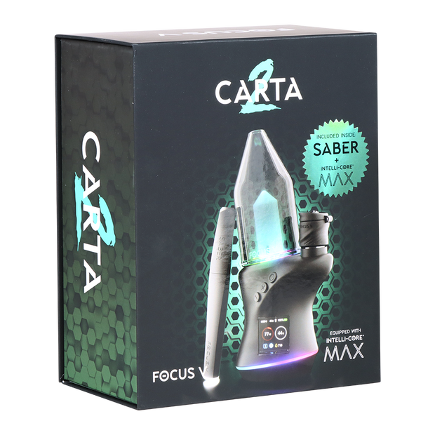 Focus V Carta 2 MAX Electric Dab Rig & Saber Hot Knife Bundle | Packaging Front View