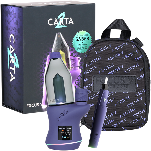 Focus V Carta 2 MAX Electric Dab Rig & Saber Hot Knife Bundle | Grape