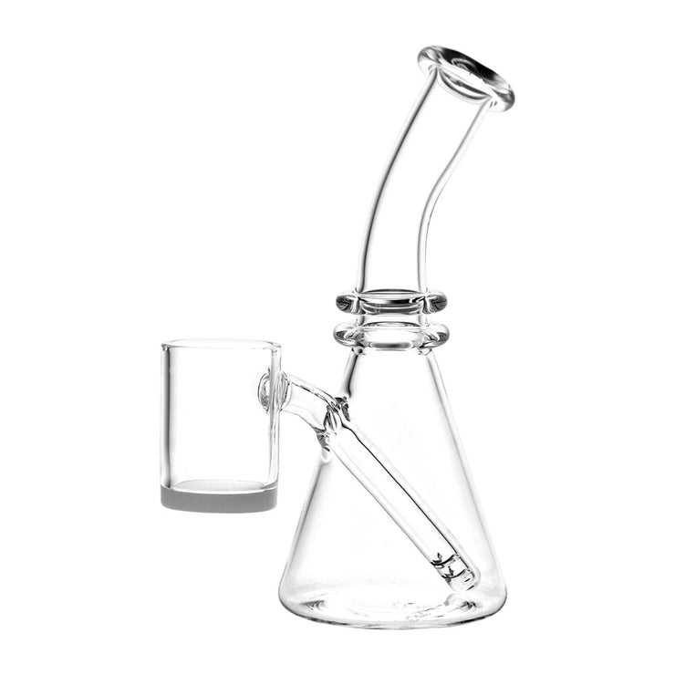 Full Quartz All-In-One Mini Rig | Flat Top Opaque Bottom Banger