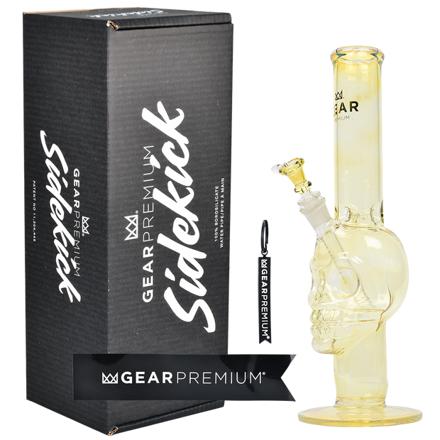 Gear Premium Fumed Skull Straight Tube Bong | Branded Lifestyle Accessories