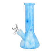 Gemstone Glass Beaker Bong | Blue Larimar