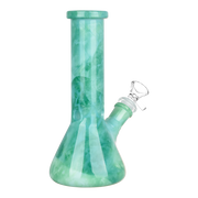 Gemstone Glass Beaker Bong | Green Jade