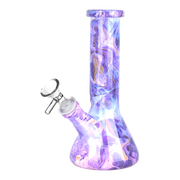 Gemstone Glass Beaker Bong | Purple Amethyst