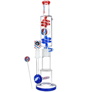 Grateful Dead x Pulsar 10 Year Flood Glycerin Stacker Bong Set | Alt Side View