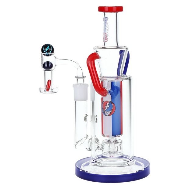 Grateful Dead x Pulsar Cascade Waterfall Recycler Dab Rig Set | Back View