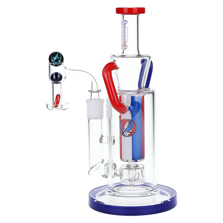 Grateful Dead x Pulsar Cascade Waterfall Recycler Dab Rig Set | Back View