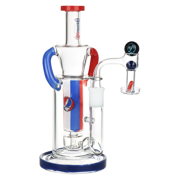 Grateful Dead x Pulsar Cascade Waterfall Recycler Dab Rig Set | Front View