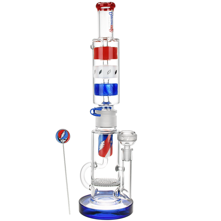 Grateful Dead x Pulsar Cool It Down Glycerin Stacker Bong Set | Front View