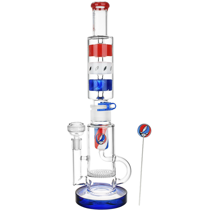 Grateful Dead x Pulsar Cool It Down Glycerin Stacker Bong Set | Side View