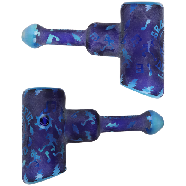 Grateful Dead x Pulsar Etched Hammer Bubbler | Ethereal Music | Both Sides View