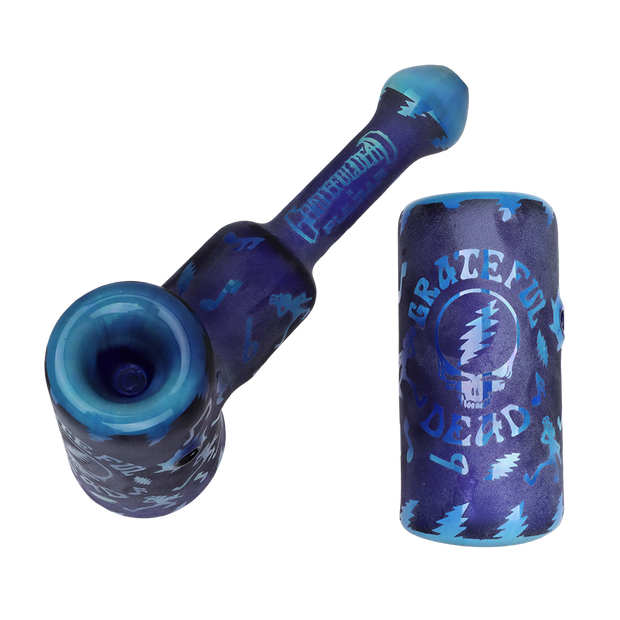 Grateful Dead x Pulsar Etched Hammer Bubbler | Ethereal Music | Front & Top Views