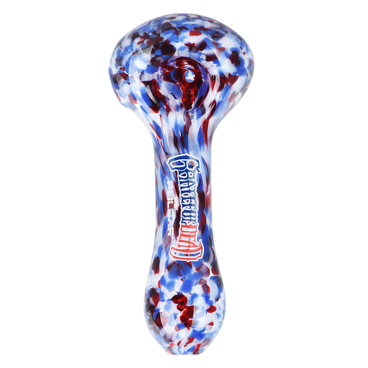 Grateful Dead x Pulsar Frit Spoon Pipe | Acid Rain | Top View