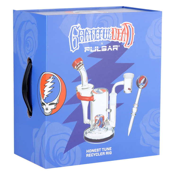 Grateful Dead x Pulsar Honest Tune Recycler Dab Rig Set | Luxury Gift Box Packaging