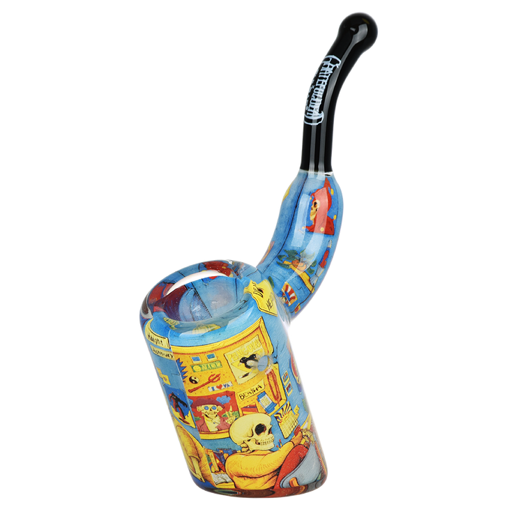 Grateful Dead x Pulsar Inside Print Sherlock Pipe | Deadhead Dorm | Alt Side View