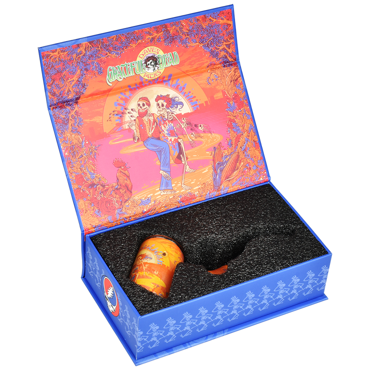 Grateful Dead x Pulsar Inside Print Sherlock Pipe | Sunset Dance | Packaging Open View