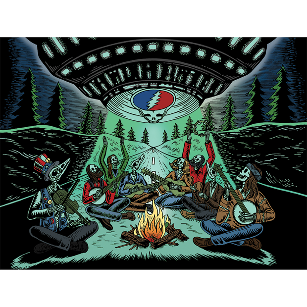 Grateful Dead x Pulsar Inside Print Sherlock Pipe | UFO Jam | Album Art Full View